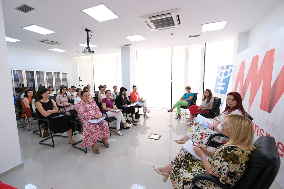 Representatives of civil society during the consultations with the Audiovisual Media Authority on the Broadcasting Code for Audio-Visual Media. Photo: UN Women Albania