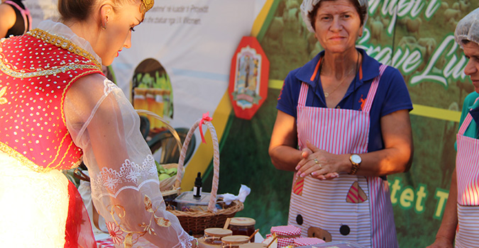 Photo: UN Women Albania/Erald Lamja. Lunxheria traditional festival, where women farmers, supported by UN Women, promoted and marketed their livestock products
