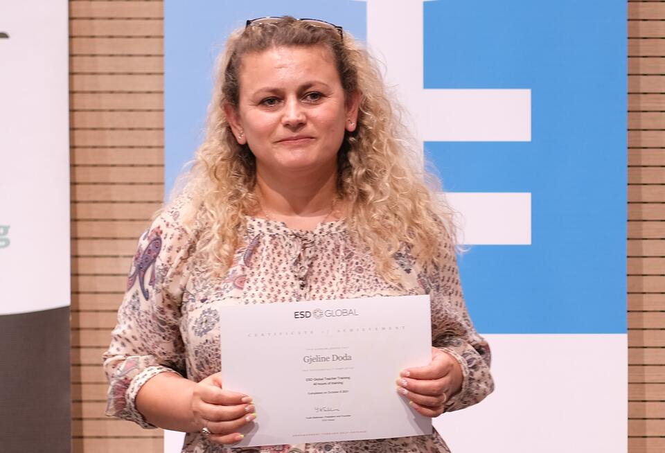 Gjeline Doda, high school teacher and self-defense instructor from Albania. Photo: UN Women.
