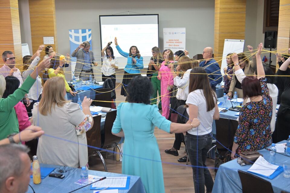 Participants from Albania and North Macedonia at a two-day workshop in Pogradec, Albania. Photo: UN Women Albania