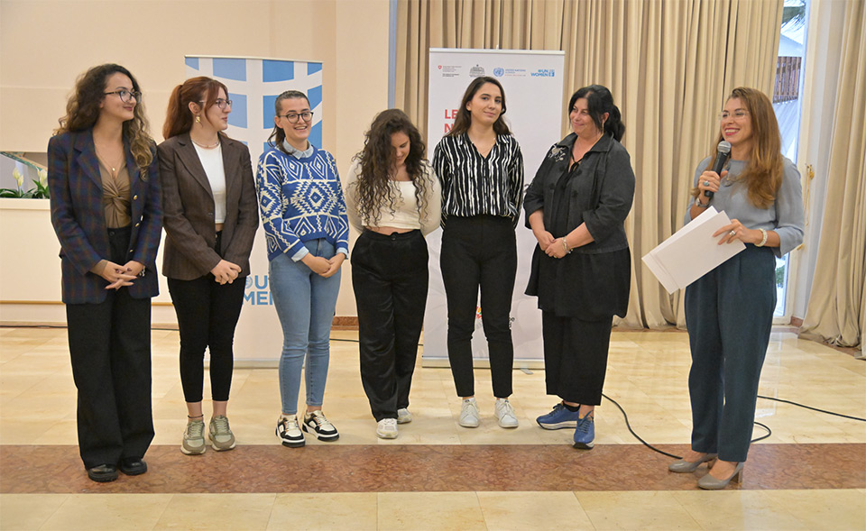 The first prize-winning team at Bootcamp 2023. Photo: UN Women Albania