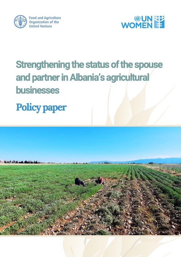 Strengthening the status of the spouse and partner in the Albania’s agricultural businesses - cover