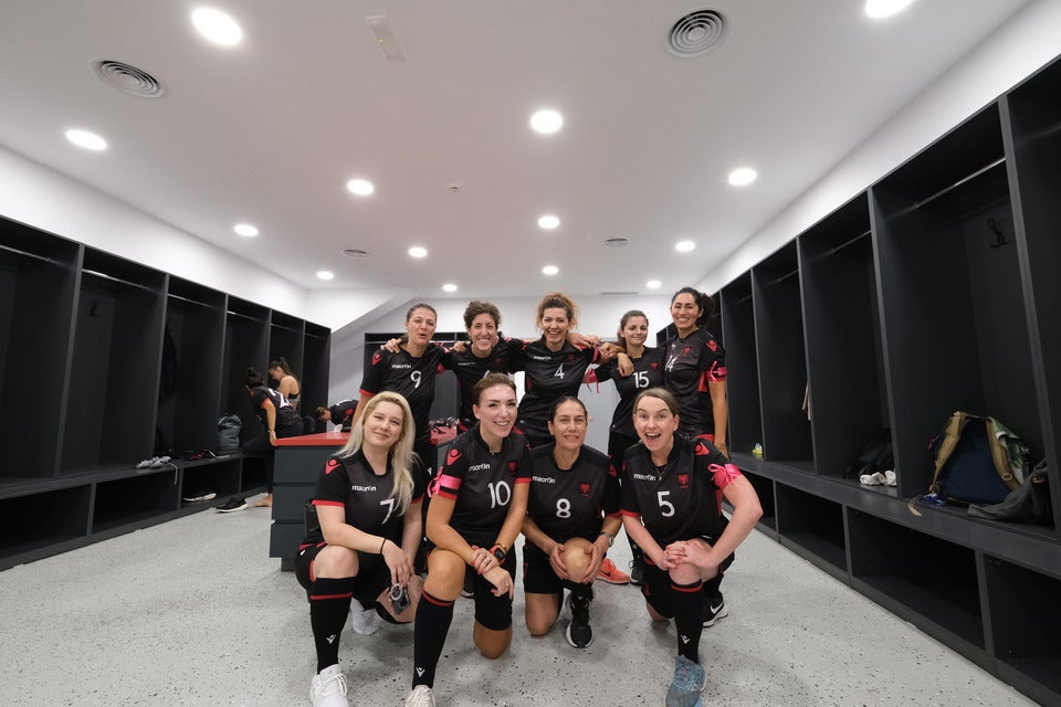 The UN Women team before the match. Photo: UN Women