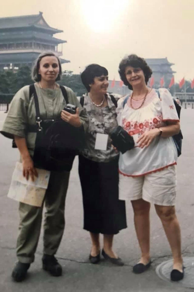 In 1995, Flutura Xhabija (at right) was among the few Albanian women who traveled via train to the Fourth World Conference on Women in Beijing, where she witnessed firsthand the power of global activism.