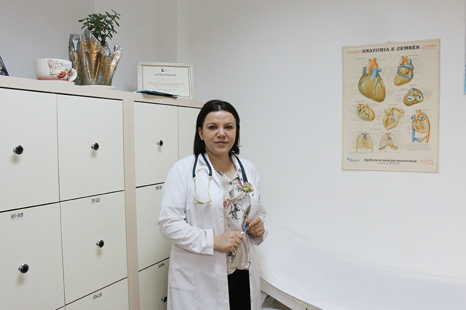 Vjola Ferra, Director of Health Center in Kamza. Photo: UN Women Albania