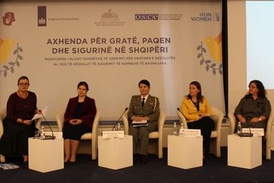 Panel Discussion on policy implementation of the Women Peace Security agenda in Albania. Photo: UN Women Albania/Kotaro Nakaoka