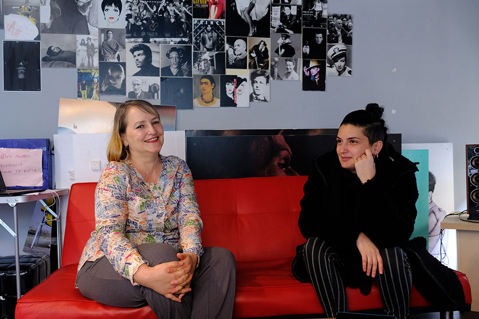 Xheni Karaj (left) and Delina Fico (right). Photo: UN Women Albania