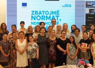 Women’s organizations in Albania at the final event of the regional programme Ending Violence Against Women and Girls in the Western Balkans and Turkyie “Implementing Norms, Changing Minds”.