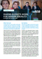 Making budgets work for gender equality in Europe and Central Asia
