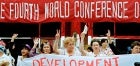 Participants at the Non-Governmental Organizations Forum meeting held in Huairou, China, as part of the United Nations Fourth World Conference on Women held in Beijing, China on 4-15 September 1995. Photo: UN Photo/Milton Gran