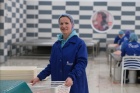 Alketa Haxholli at her first job in a fish factory in Prrenjas, Eastern Albania. Photo: UN Women Albania